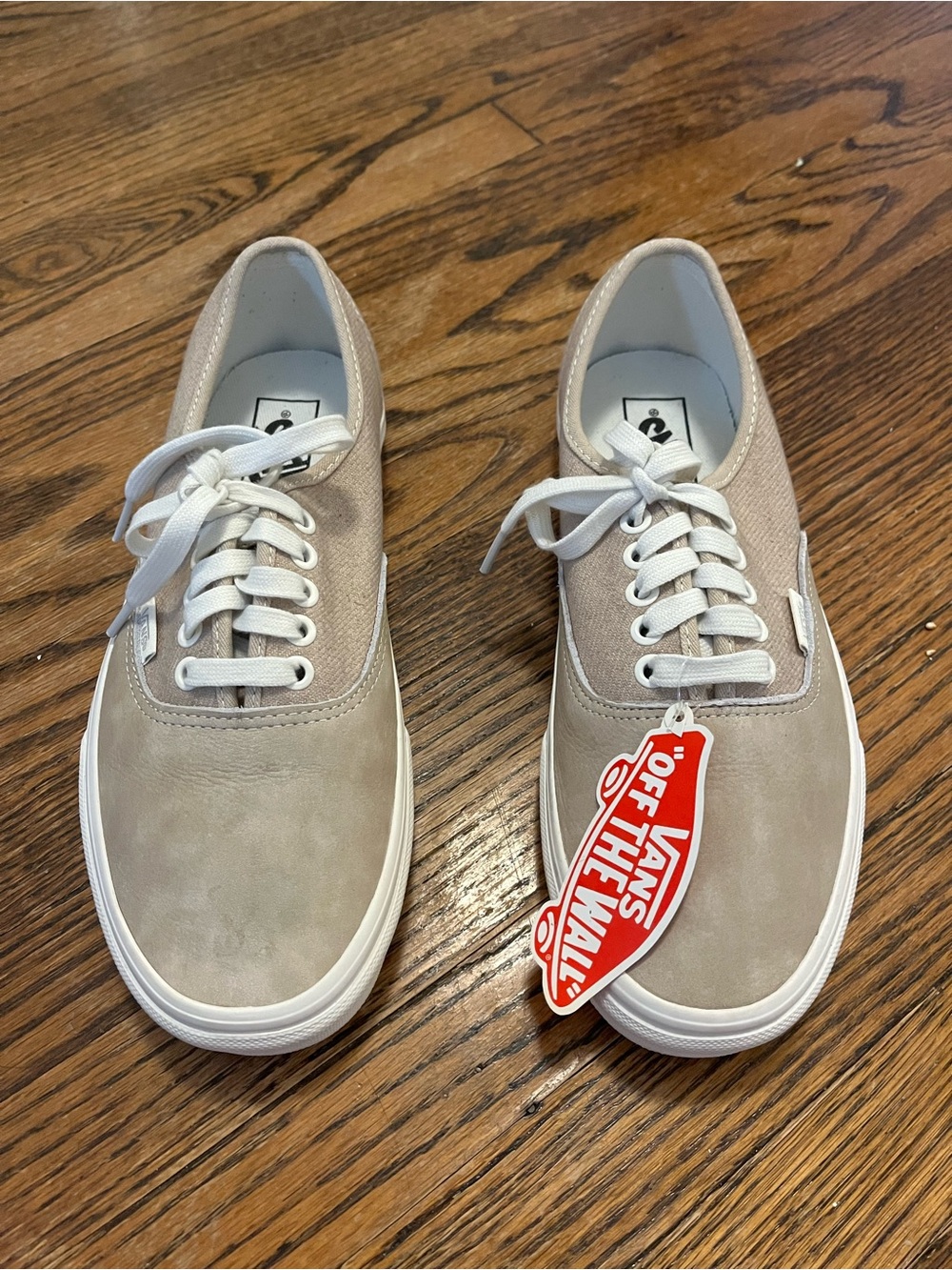 NWT Vans Authentic Washed Brown Nubuck Canvas Tan Shoes US 8 Mens, US 9.5 Womens